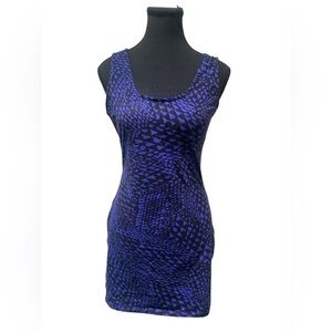Tresics Blue Geometric Mini Dress GUC S